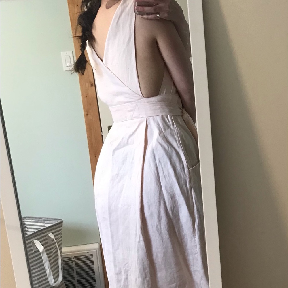 100% linen Nice Martin pink 💗 wrap dress - Picture 4 of 5